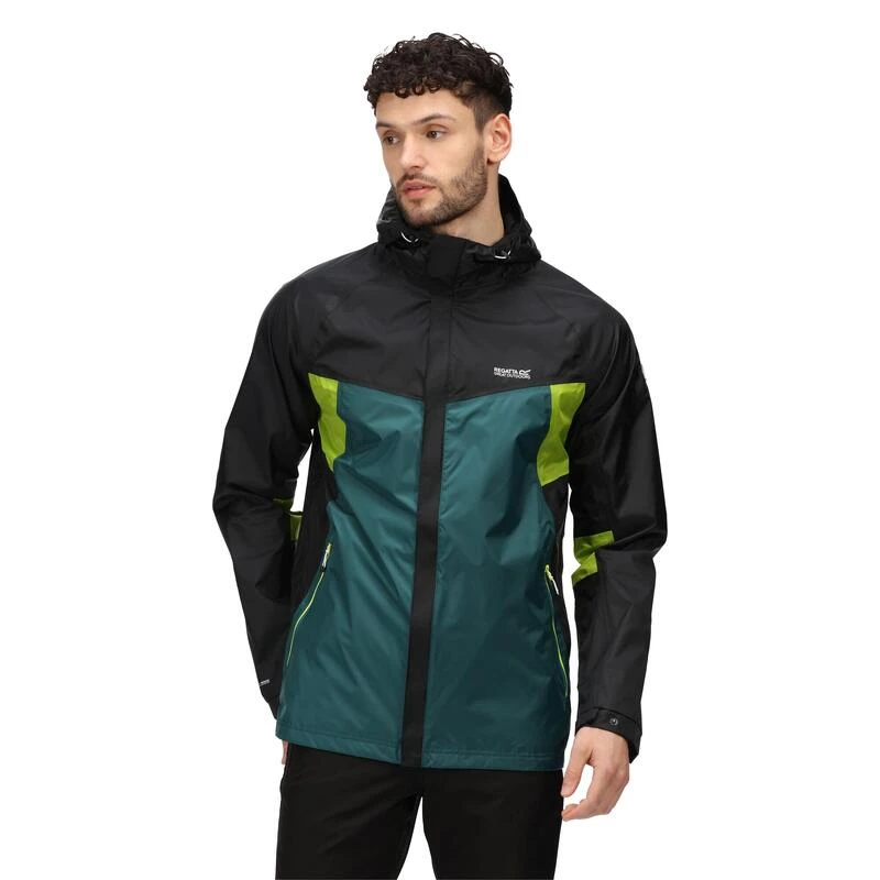 Regatta Veste Imperméable DRESFORD Homme (Noir / Sarcelle) 6 Regatta Veste Imperméable DRESFORD Homme (Noir / Sarcelle) – Image 4