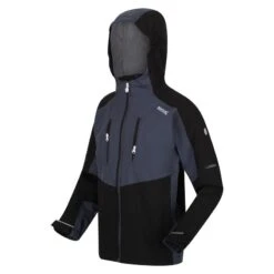Regatta Veste Imperméable HIGHTON Enfant (Noir / Gris Sombre) 10 Regatta Veste Imperméable HIGHTON Enfant (Noir / Gris Sombre) -Regatta Soldes Boutique veste impermeable highton enfant noir gris sombre 3