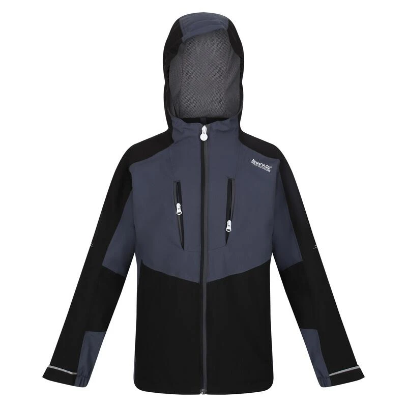 Regatta Veste Imperméable HIGHTON Enfant (Noir / Gris Sombre) 3 Regatta Veste Imperméable HIGHTON Enfant (Noir / Gris Sombre)