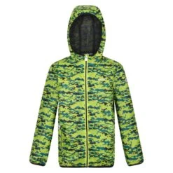 Regatta Veste Imperméable LEVER Enfant (Vert Kaki Clair)